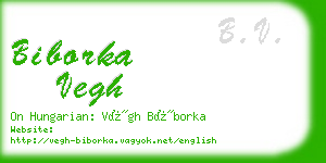 biborka vegh business card